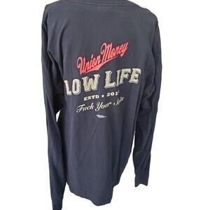 Union Money Low life Men's long sleeve shirt size 3xl Black